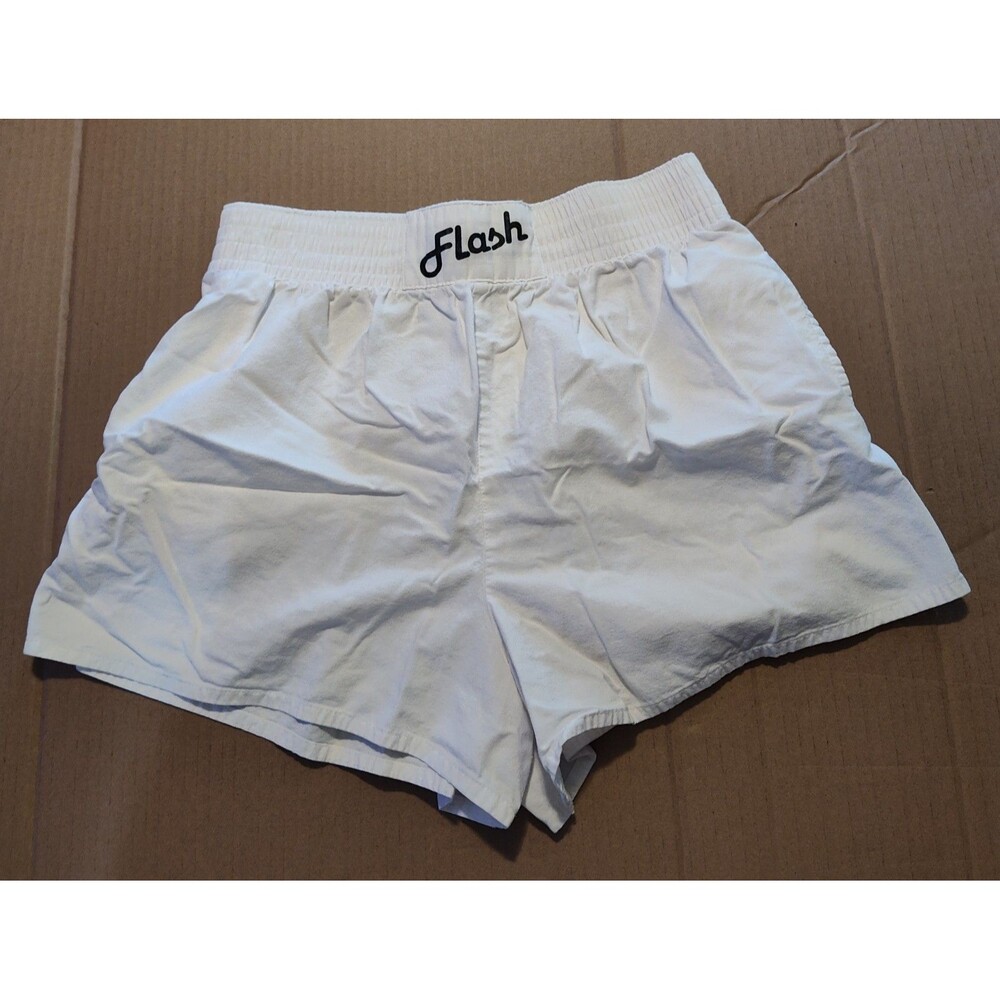 Vintage Martial Arts Training Shorts With "Flash" Logo Workout Gear Muay Thai